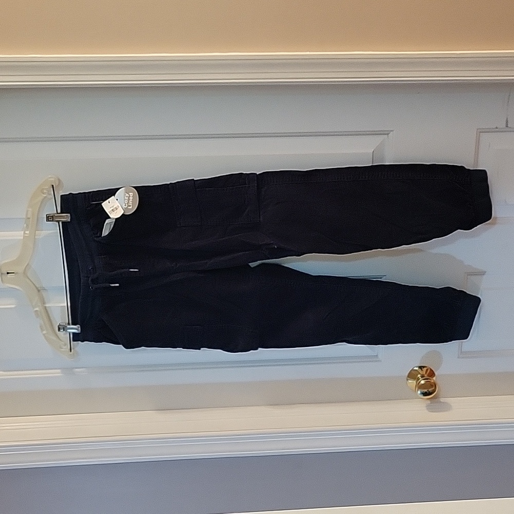 Gap boys navy elastic waist corduroy cargo lined joggers  xxl